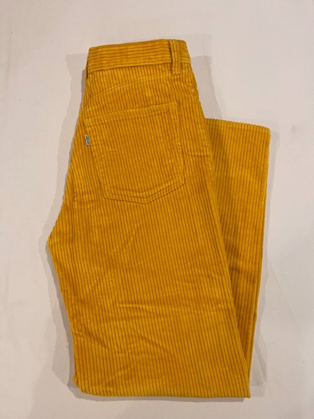 Levis x The Simpsons High Loose Corduroy Pants 30x30 Yellow Wide Leg White Tab